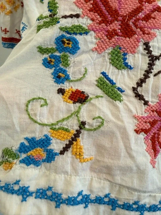 Farm Rio Embroidered Pineapple & Floral Short-Sleeve Shirt XL Tropical Vacation - Picture 11 of 14